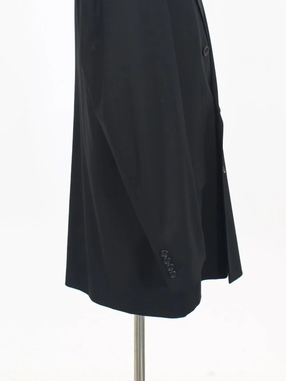 Pronto Uomo 44L 38x30 Black Full Suit Double-Breasted Solid R928